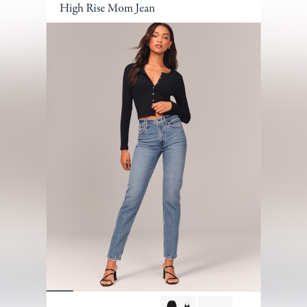High Rise Mom Jeans Abercrombie & Fitch Denim